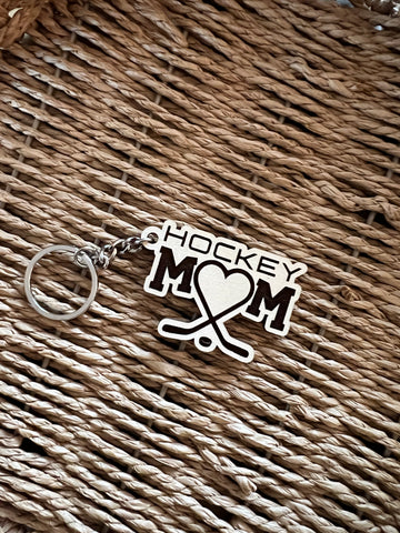 Hockey Mom keychain