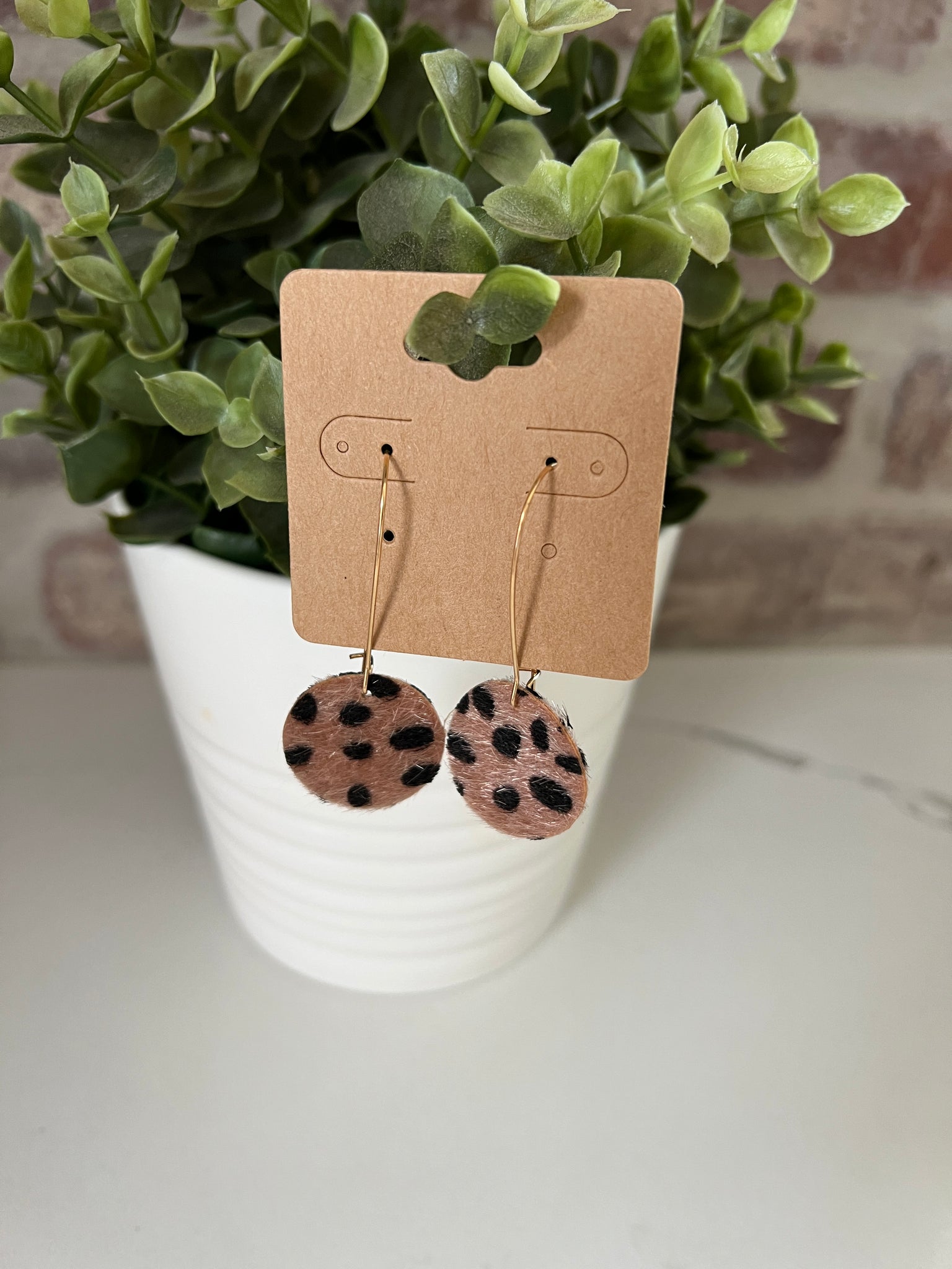 Leopard Hanging Earrings