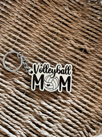 Volleyball Mom keychain