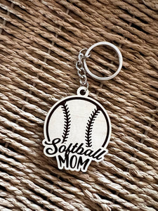 Softball Mom keychain