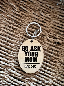 Ask Your Mom keychain