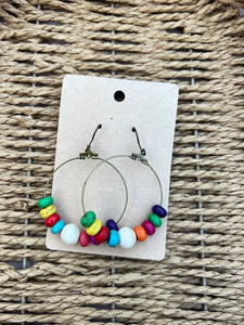 Beaded Hoop Earrings