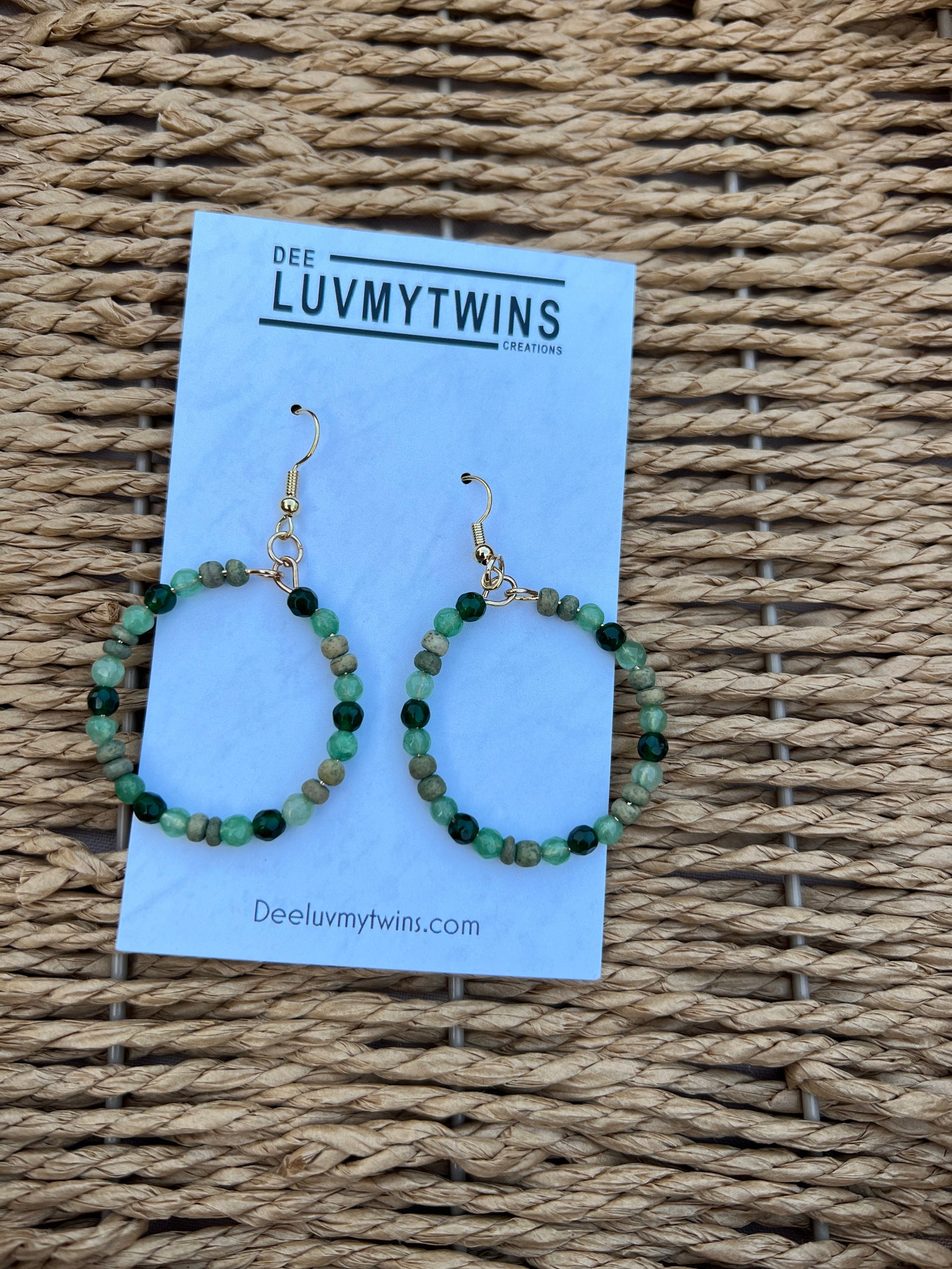 Green hanging hoops