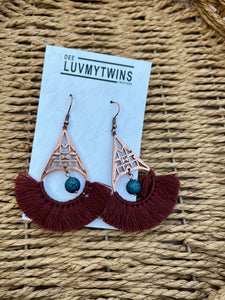 Bronze hanging earrings