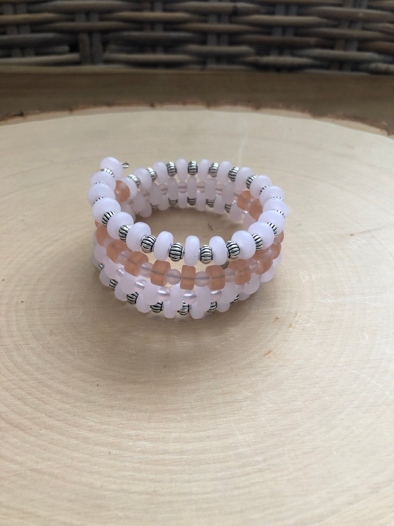 Pink Memory Wire Bracelet