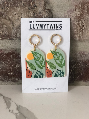 Gold &Nature Hanging Earrings