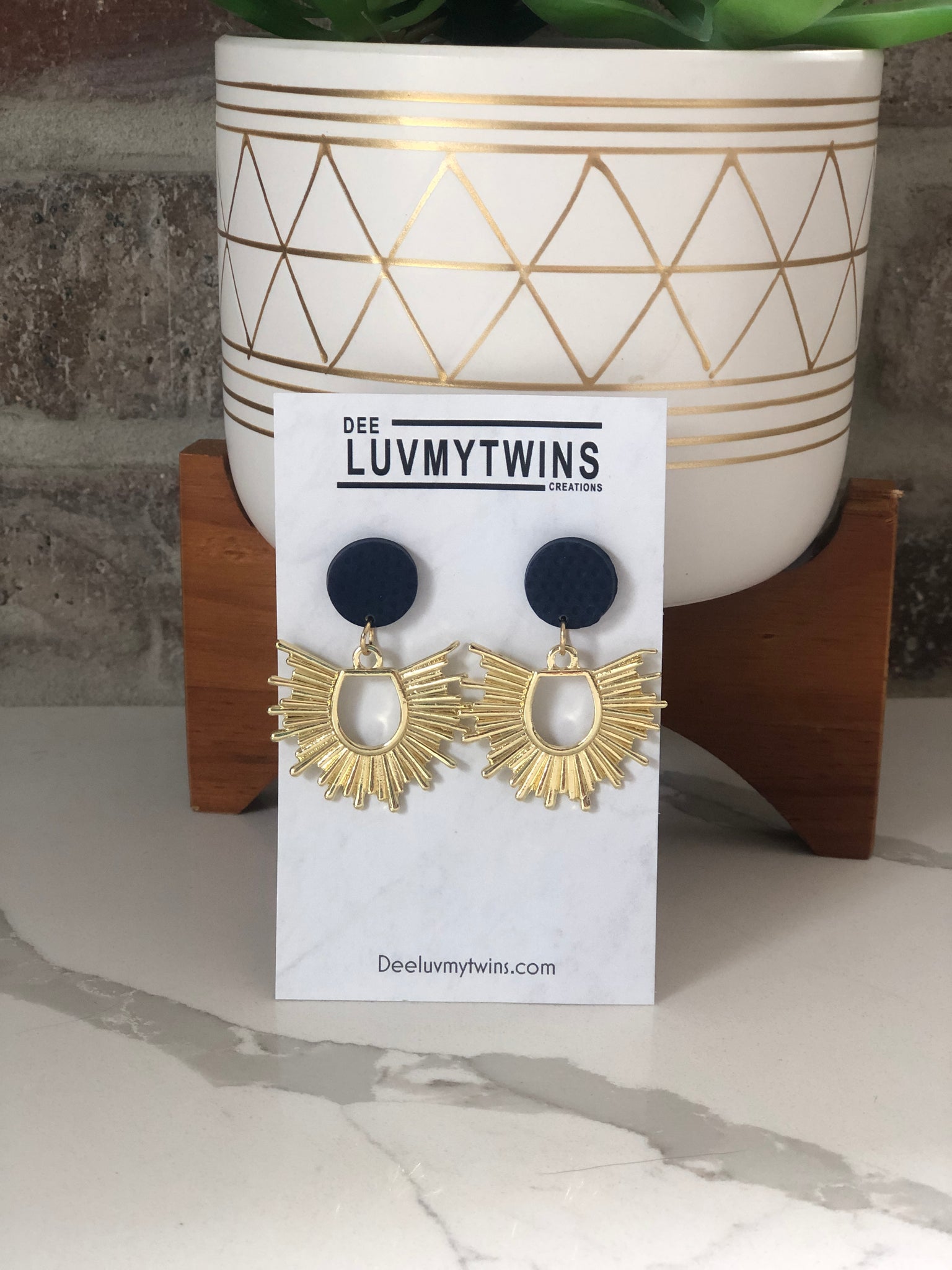 Black & Gold Earrings