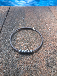 Grey on grey cuff bracelet