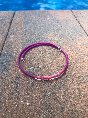 Magenta cuff bracelet