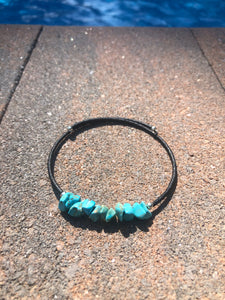 Turquoise and black bracelet