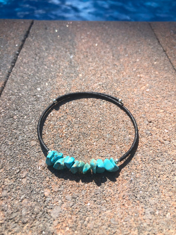 Turquoise and black bracelet