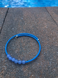 Blue & blue cuff bracelet