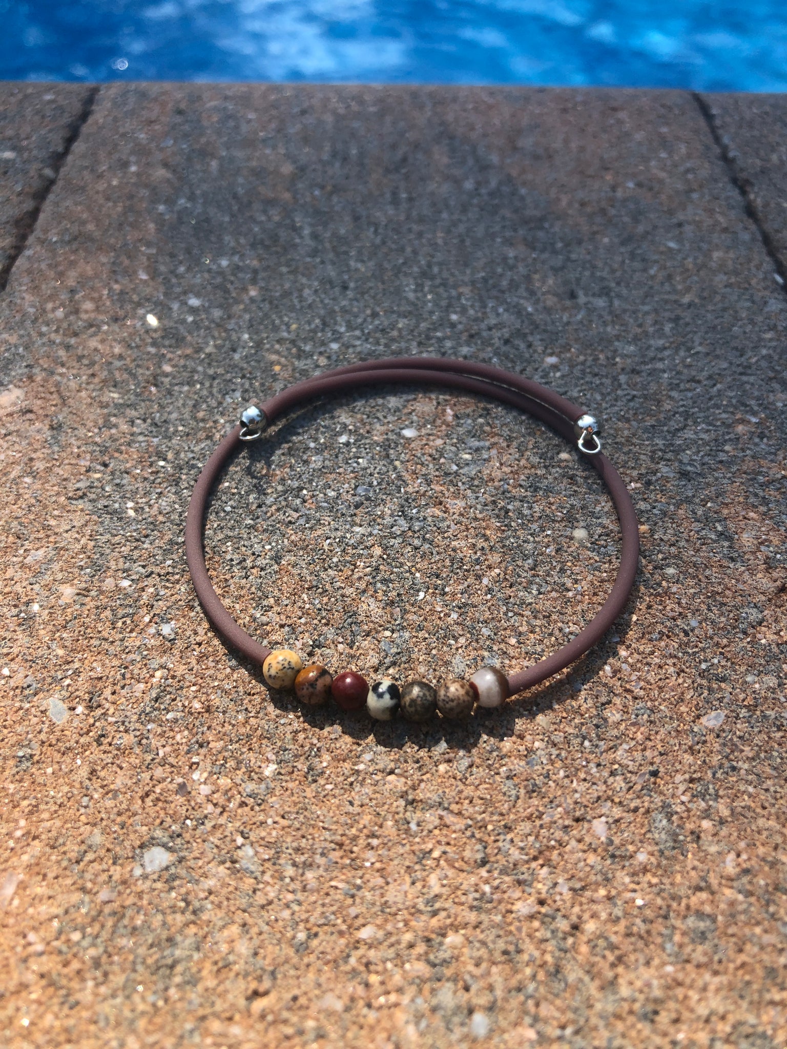 Tiger's eye brown cuff bracelet