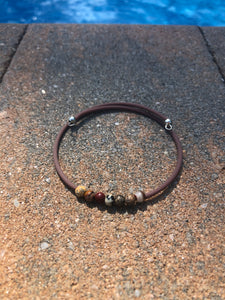 Tiger's eye brown cuff bracelet