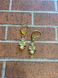 Gold Crystal Drop Earrings