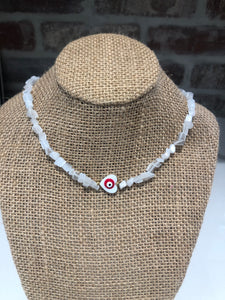 White Evil Eye  Necklace