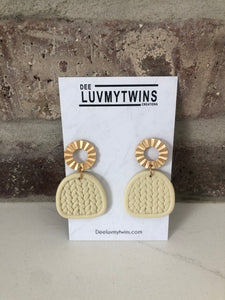 Quilted Clay Earrings