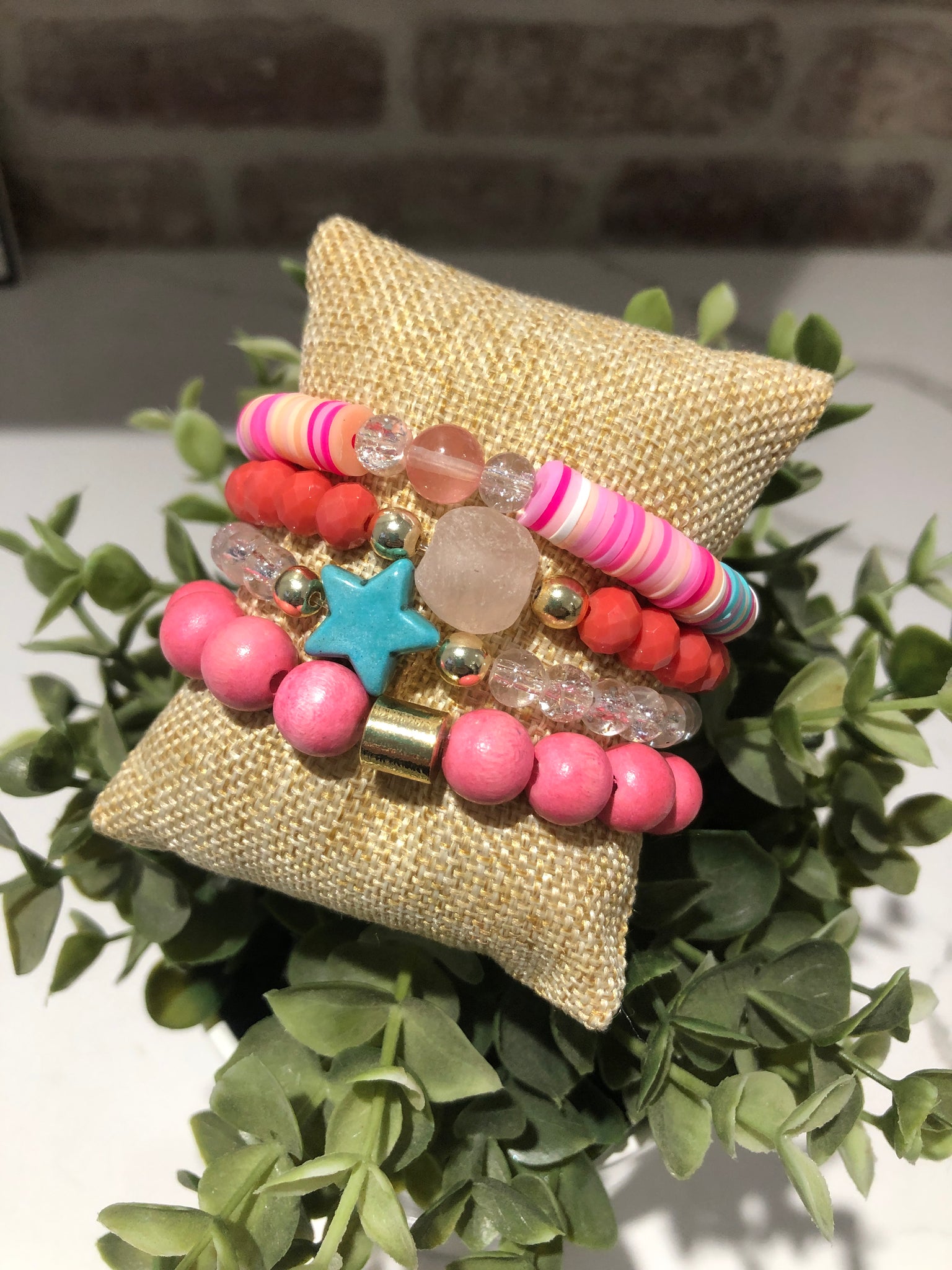 Pink Multi Color Bracelet Stack