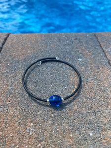 Black and blue cuff bracelet