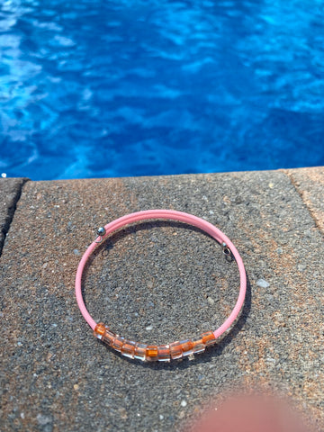 Peachy peach cuff bracelet