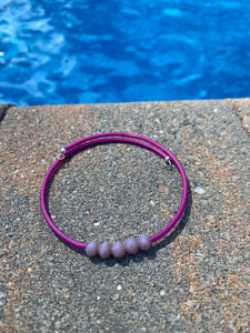 Lavender and magenta cuff bracelet