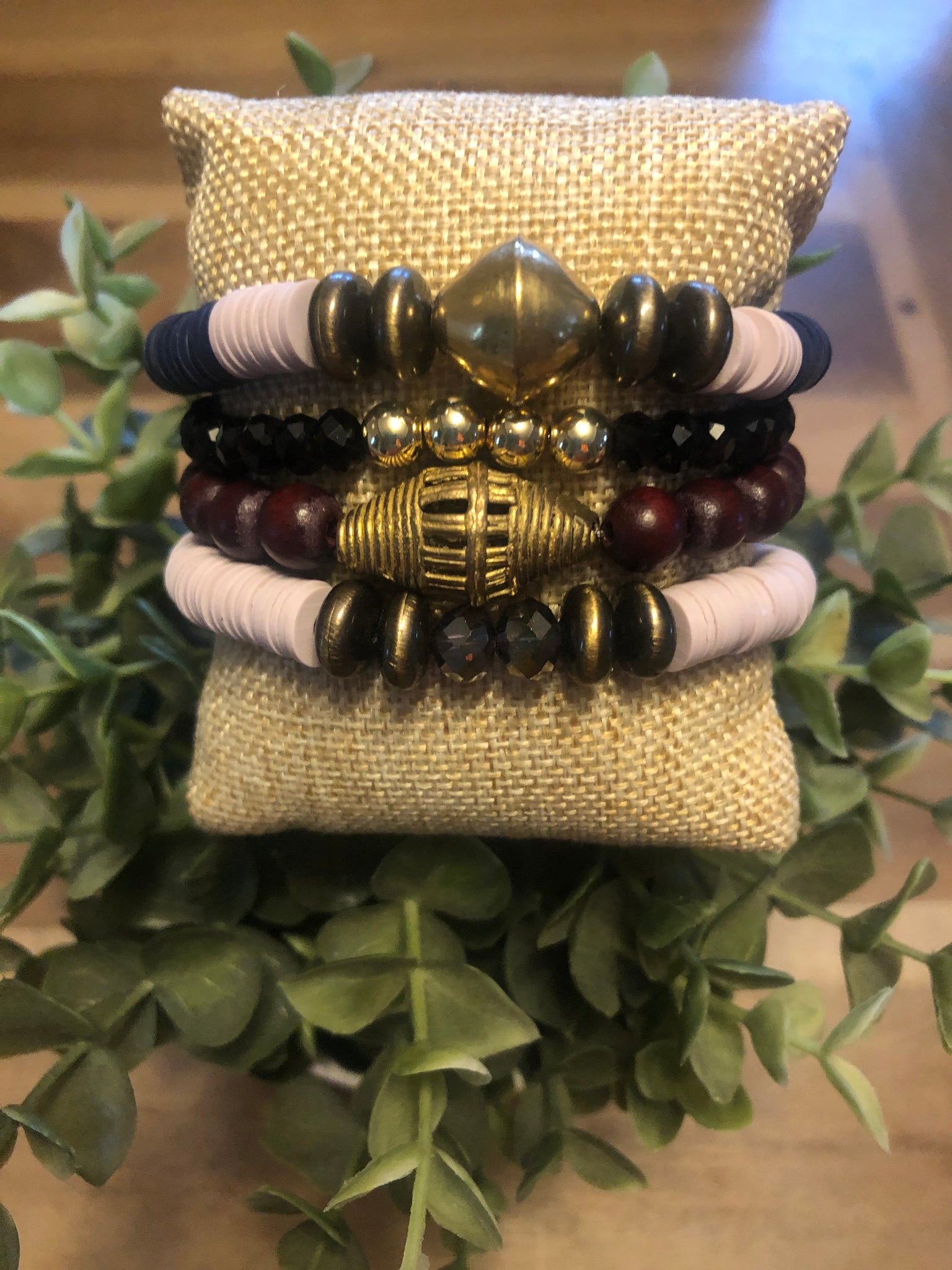 Navy and Lavender Bracelet Stack