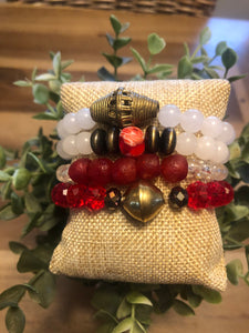 Red Bracelet Stack